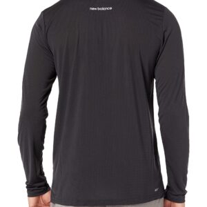 New Balance Men's Accelerate Long Sleeve 22, Black, Large