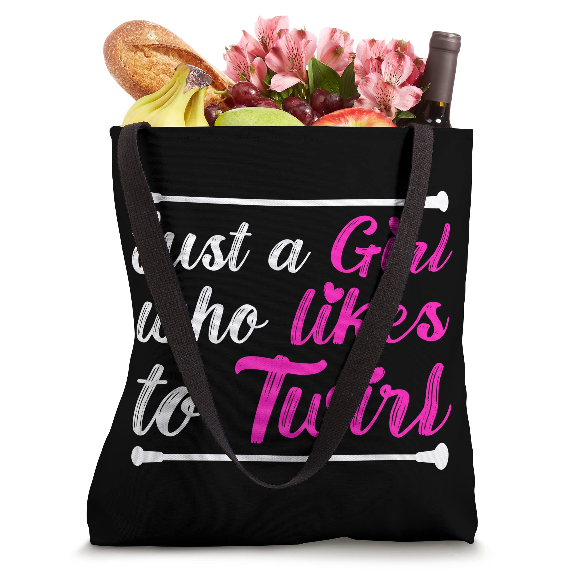 Just a Girl who likes to Twirl. Twirler Baton Twirling Tote Bag