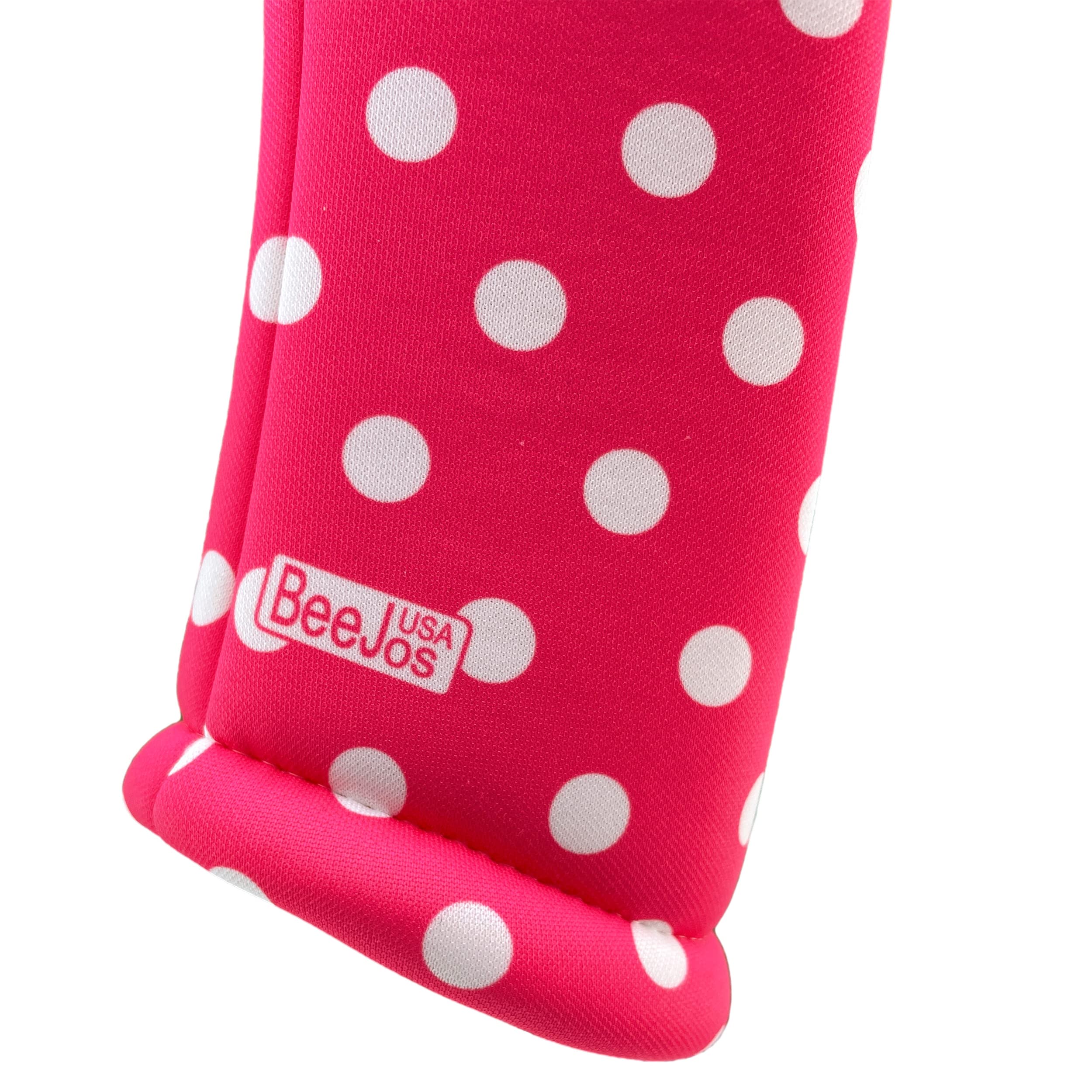 Women's Hot Pink & White Polka Dots Driver 460cc Club Headcover Handmade by BeeJos