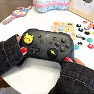 PERFECTSIGHT 4 PCS Cute Thumb Grip Caps for PS5/PS4/Xbox One (Series X, S)/NS Switch Pro Controller, Anime Magic Moon Analog Stick Grips Thumbsticks, 3D Kawaii Silicone Joystick Button Covers (Luna)