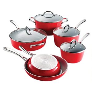 tramontina 10 pc cold-forged induction ceramic cookware set (80110/032ds)