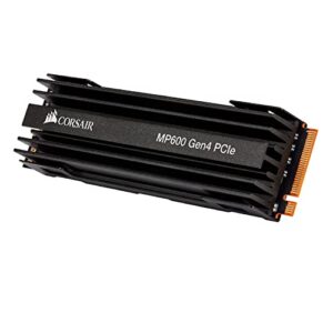 corsair force series mp600 1tb m.2 nvme pcie gen4 2 ssd (up to 4,950mb/s sequential read and 4,000mb/s sequential write speeds, high-density 3d tlc nand, up to 1,800tb written) black