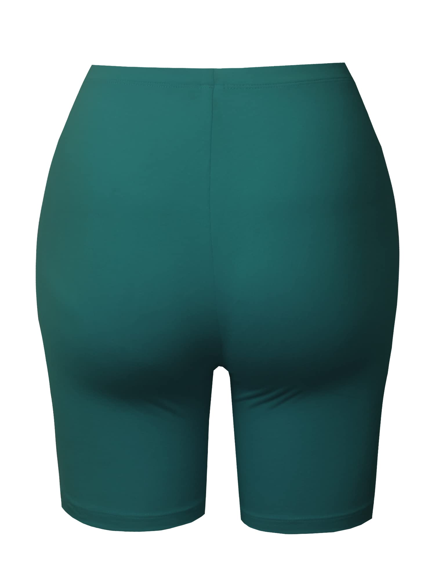 Made by Emma Essential Active Daily Cotton Mid Rise Biker Shorts Hunter Green S