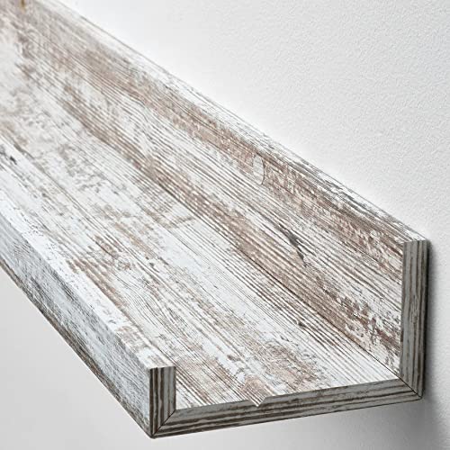 Wood Floating Shelves for Wall, 21.5" Storage Shelf for Kitchen Decor (Stained)