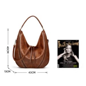 GJGJTER Women Vintage Hobo Shoulder Crossbody Bag Tote Handbag with Tassel Satchel 2pcs-Wine