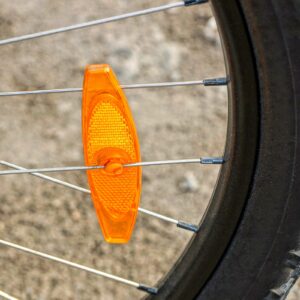 6 Pieces Bike Reflectors Bike Wheel Reflectors Bicycle Spoke Reflector Bicycle Safety Warning Reflector Road Bike Tire Reflectors Bike Accessories for Mountain Bike Decoration Night Riding (Yellow)