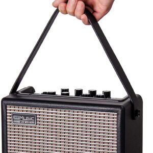 Acoustic/Electric Guitar Amplifier, 15 Watt Portable Bluetooth Amp for Guitar Acoustic/Electric with Reverb Effect, 2 Band EQ,Black