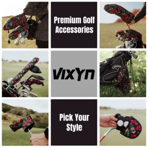 VIXYN Golf Head Covers - 3 Pack Golf Club Covers for Driver, Woods and Hybrid - Driver Headcover to Fit All Golf Clubs (Pineapple Skull)