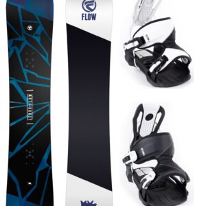 FLOW Burst Men's Snowboard Package Flow Mix Alpha Bindings - 156 cm (Large Bindings (7.5-10.5))