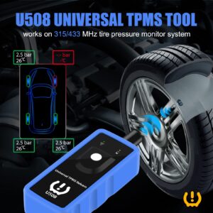 OBDResource TPMS Relearn Tool, TPMS Reset Tool Tire Pressure Monitor System Activation Tool U508, Sensor Reset Tool for Ford Jeep Dodge Subaru Series Vehicle Universal