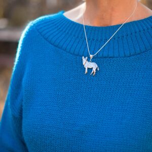 The Magic Zoo Sterling Silver Large Donkey Pendant