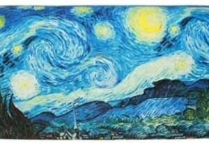 Vincent Van Gogh Painting Art Premium Quality Starry Night Eyeglass Case and Matching Microfiber Eyeglass Cleaning Cloth