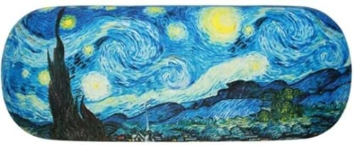 Vincent Van Gogh Painting Art Premium Quality Starry Night Eyeglass Case and Matching Microfiber Eyeglass Cleaning Cloth