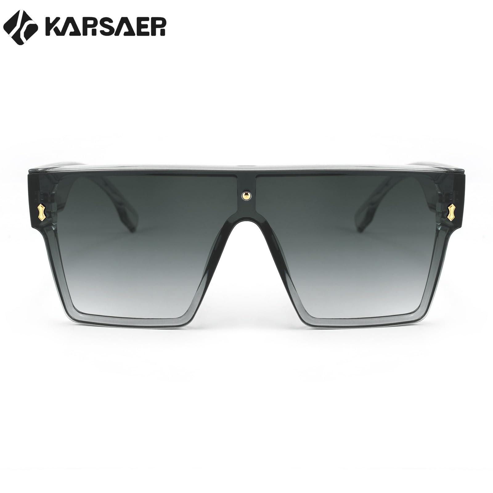 Karsaer Chic Oversized Square Women Men One Piece Sunglasses Fashion Flat Top Large Unisex Sunglasses Women Men K7110