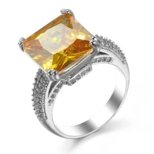 wdiyieetn fashion jewelry super huge genuine yellow topaz gemstone women silver cz crystal wedding ring (7)