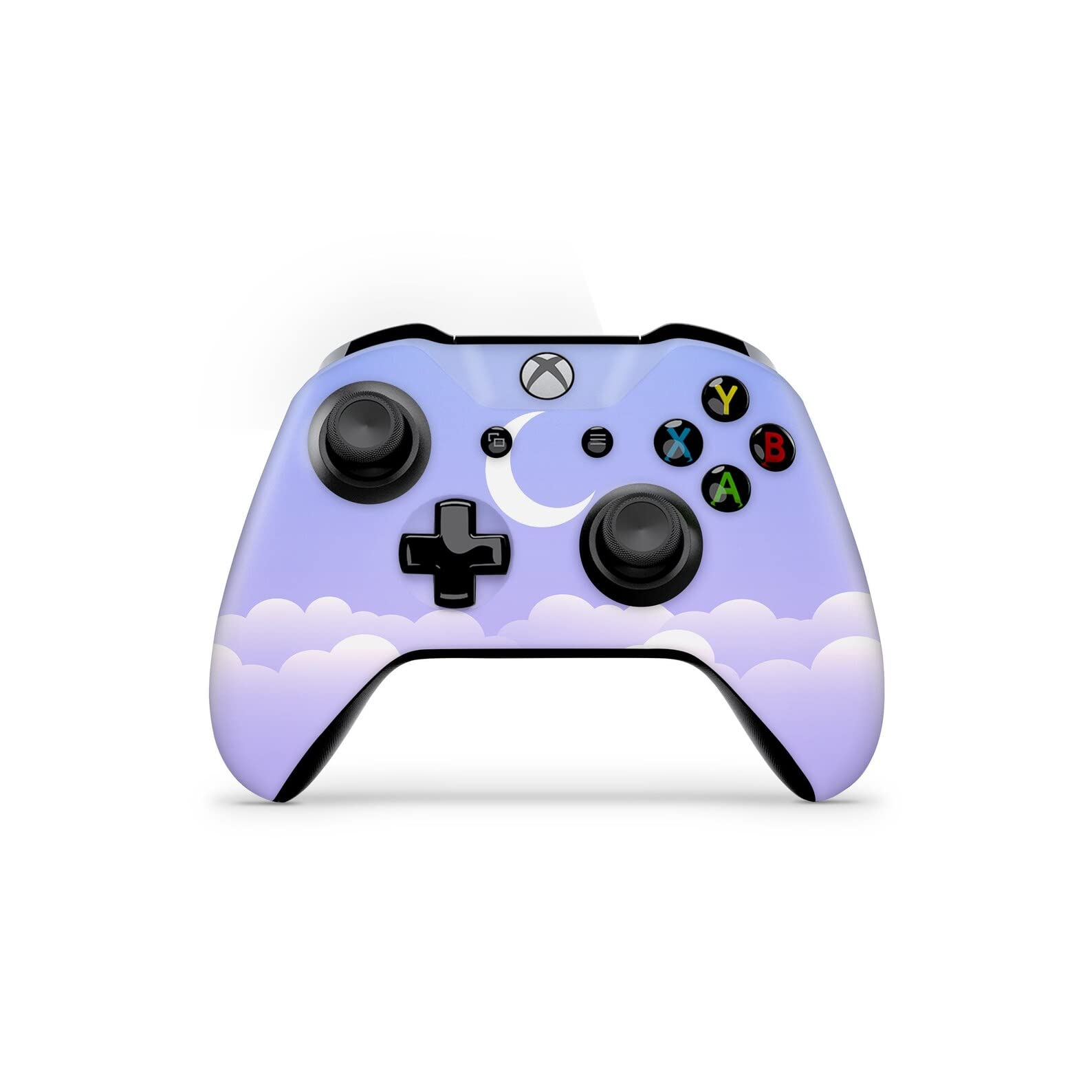 ZOOMHITSKINS Controller Skin Compatible with X1 S and X1 X, Vinyl Sticker Technology, Blue Lilac Moon Purple Cartoon Cute, Durable, Bubble-free, Goo-free, 1 Skin, Made in The USA