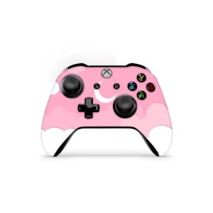 ZOOMHITSKINS Controller Skin Compatible with X1 S and X1 X, Vinyl Sticker Technology, Moon Pink CLoud Pastel Cute Kawaii Anime, Durable, Bubble-free, Goo-free, 1 Skin, Made in The USA