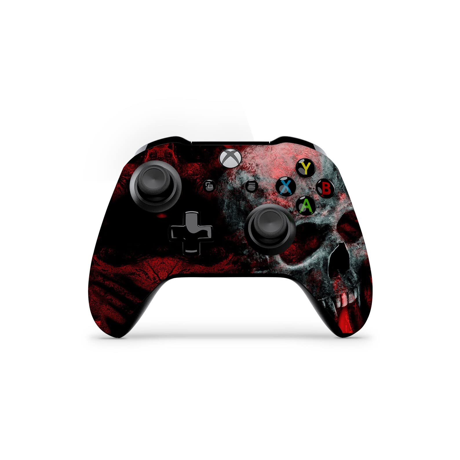 ZOOMHITSKINS Controller Skin Compatible with X1 S and X1 X, Vinyl Sticker Technology, Red Cranium Skull Horror Brain Dark Black, Durable, Bubble-Free, Goo-Free, 1 Skin, Made in The USA