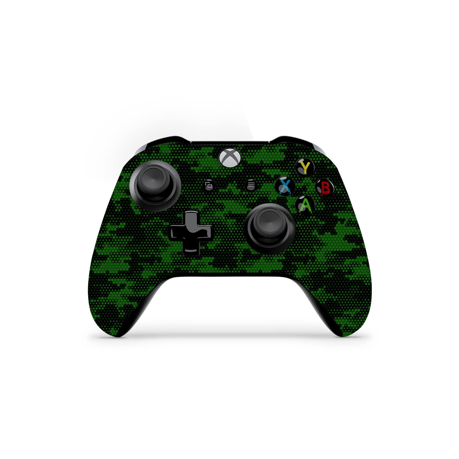 ZOOMHITSKINS Controller Skin Compatible with X1 S and X1 X, Vinyl Sticker Technology, Viridescent Green Camo Texture Black, Durable, Bubble-Free, Goo-Free, 1 Skin, Made in The USA