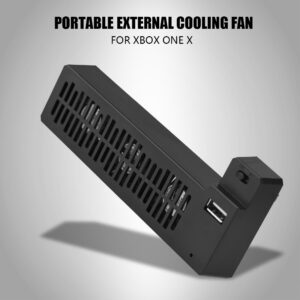 External Cooling Fan for One X Game Console, Portable Heat Reducing USB External Cooling Fan Game Machine Professional Radiator Side Mounted for ONE X Game Console