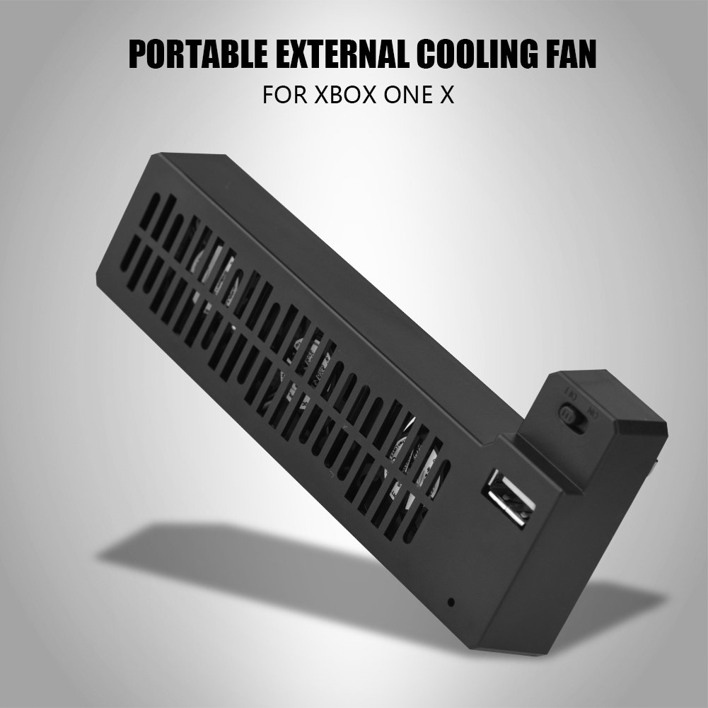 External Cooling Fan for One X Game Console, Portable Heat Reducing USB External Cooling Fan Game Machine Professional Radiator Side Mounted for ONE X Game Console