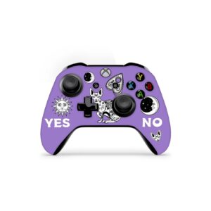 ZOOMHITSKINS Controller Skin Compatible with X1 S and X1 X, Vinyl Sticker Technology, Spirit Board Purple White Plum Ouija, Durable, Bubble-Free, Goo-Free, 1 Skin, Made in The USA