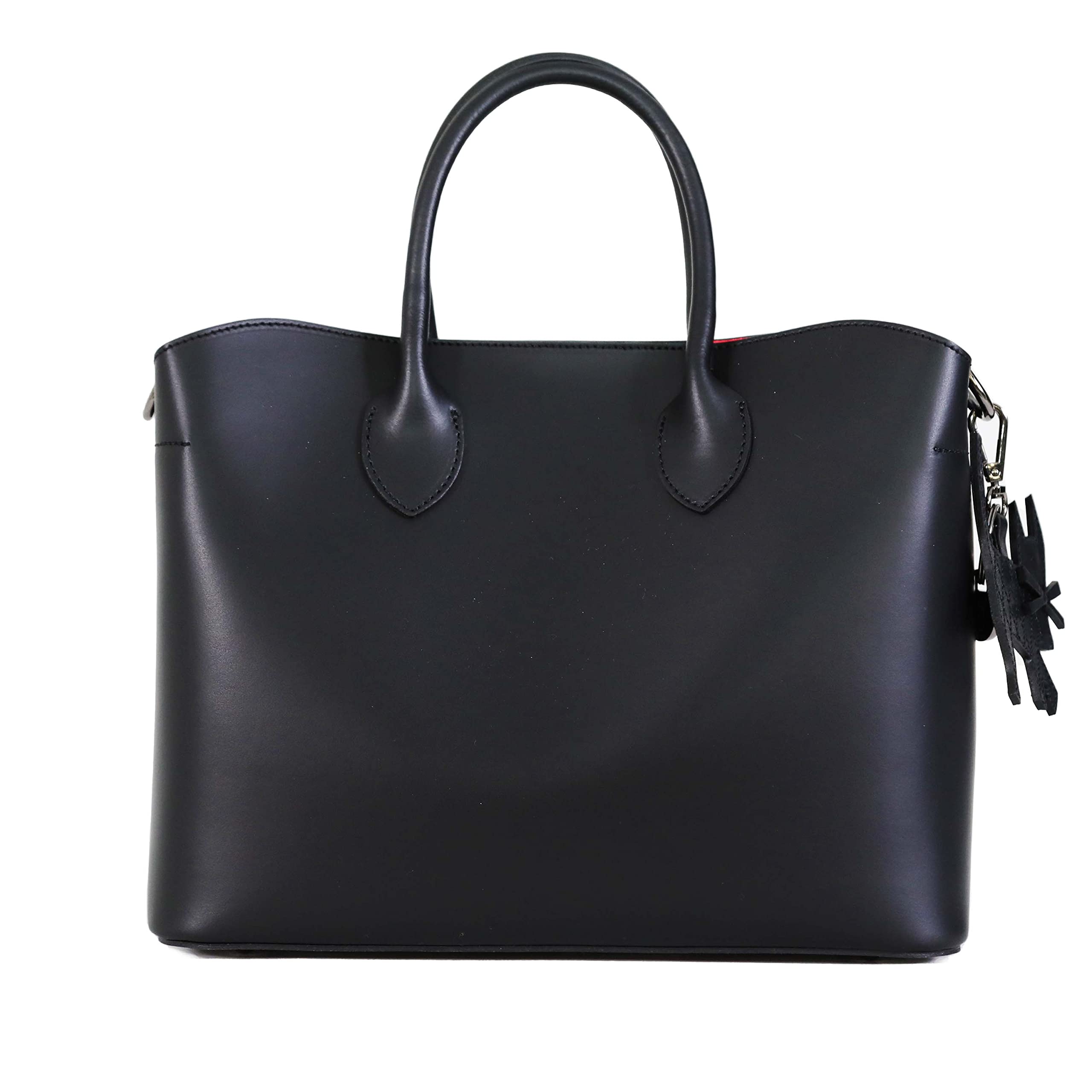 Robin Lisa New York Luxury Handbags for Women | Hand-made in Italy, Genuine Leather Madison Tote Bag (Black)