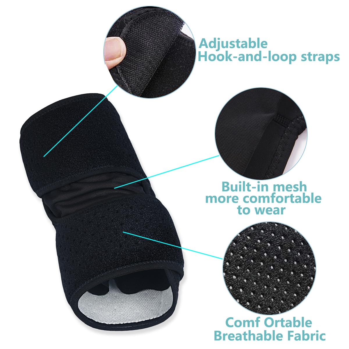 Cinlitek Adjustable Elbow brace Tennis Compression Sleeve for Golfer's and Tennis Elbow,weightlifting, Tendonitis,Arthritis, Sports Injury Recovery, Reduce Elbow Pain for Men and Women