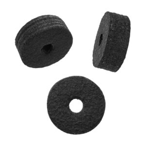 Cheerock 21 Pcs Cymbals Replacement Accessories Cymbal Stand Felts Hi-Hat Clutch Felt Cup with Sleeves, Base Wing Nuts and Washers for Drum Set Black