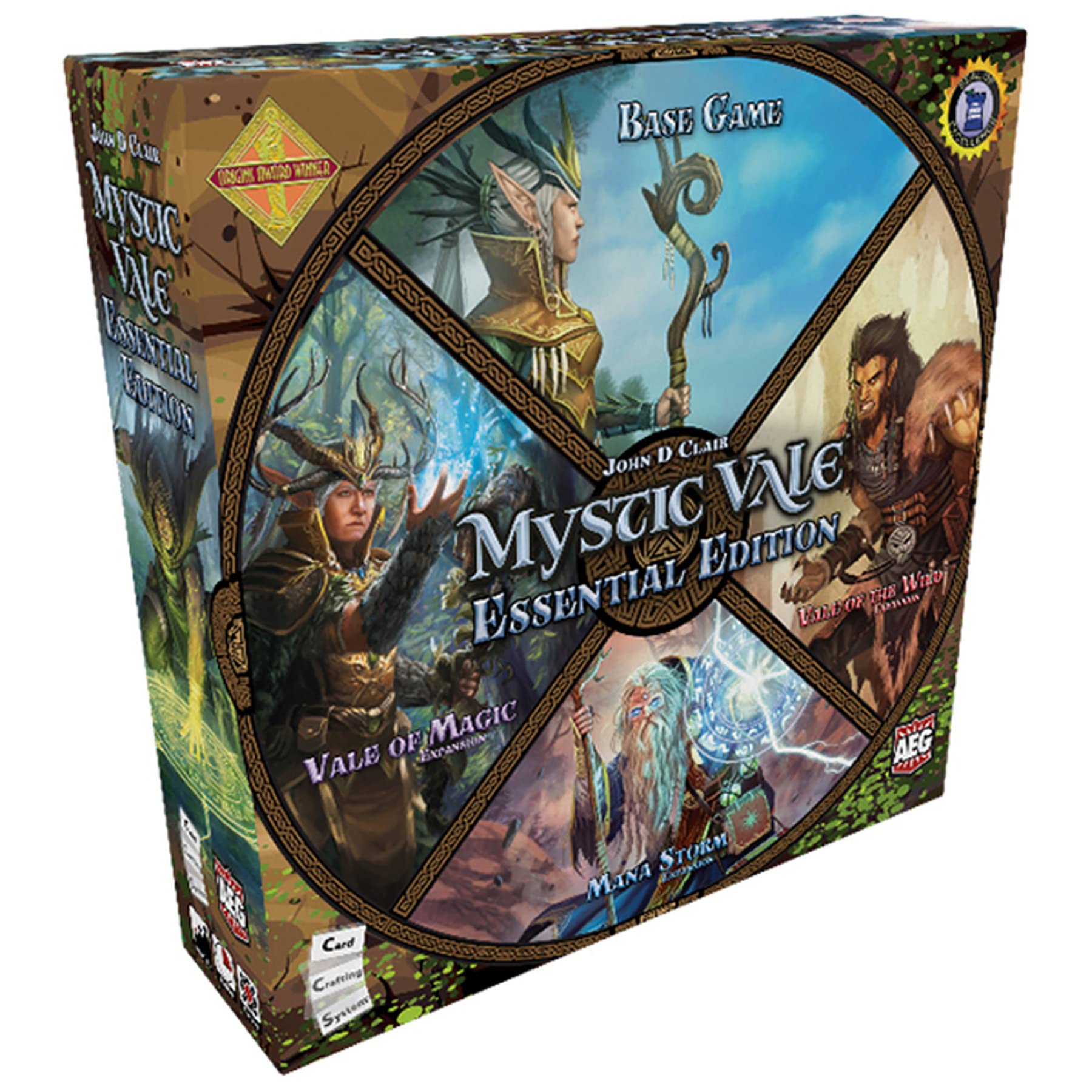 AEG: Mystic Vale: Essential Edition - Base Game and Expansions, Complete Set, Card-Crafting, Deck Building, 2-4 Players, Ages 14+, 45 Min Play Time