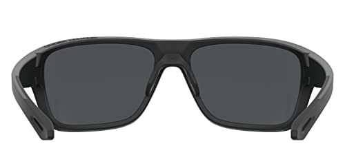 Under Armour mens Ua Battle Sunglasses, Matte Black/Gray, 65mm 16mm US