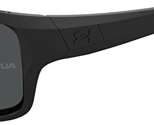 Under Armour mens Ua Battle Sunglasses, Matte Black/Gray, 65mm 16mm US