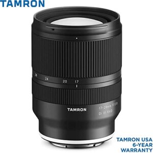 Tamron 17-28mm f/2.8 Di III RXD Lens for Sony E with Advanced Accessories & Travel Bundle (Tamron USA 6-Year Warranty)