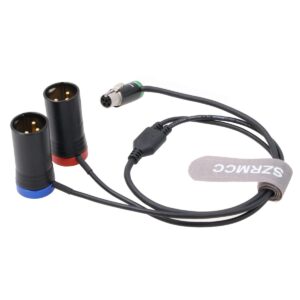 SZRMCC Low-Profile TA5F Mini XLR 5 pin to Dual XLR 3 Pin Audio Cable for Zaxcom QRX Field Mixer recorders Sound Devices 633 664 688 788T