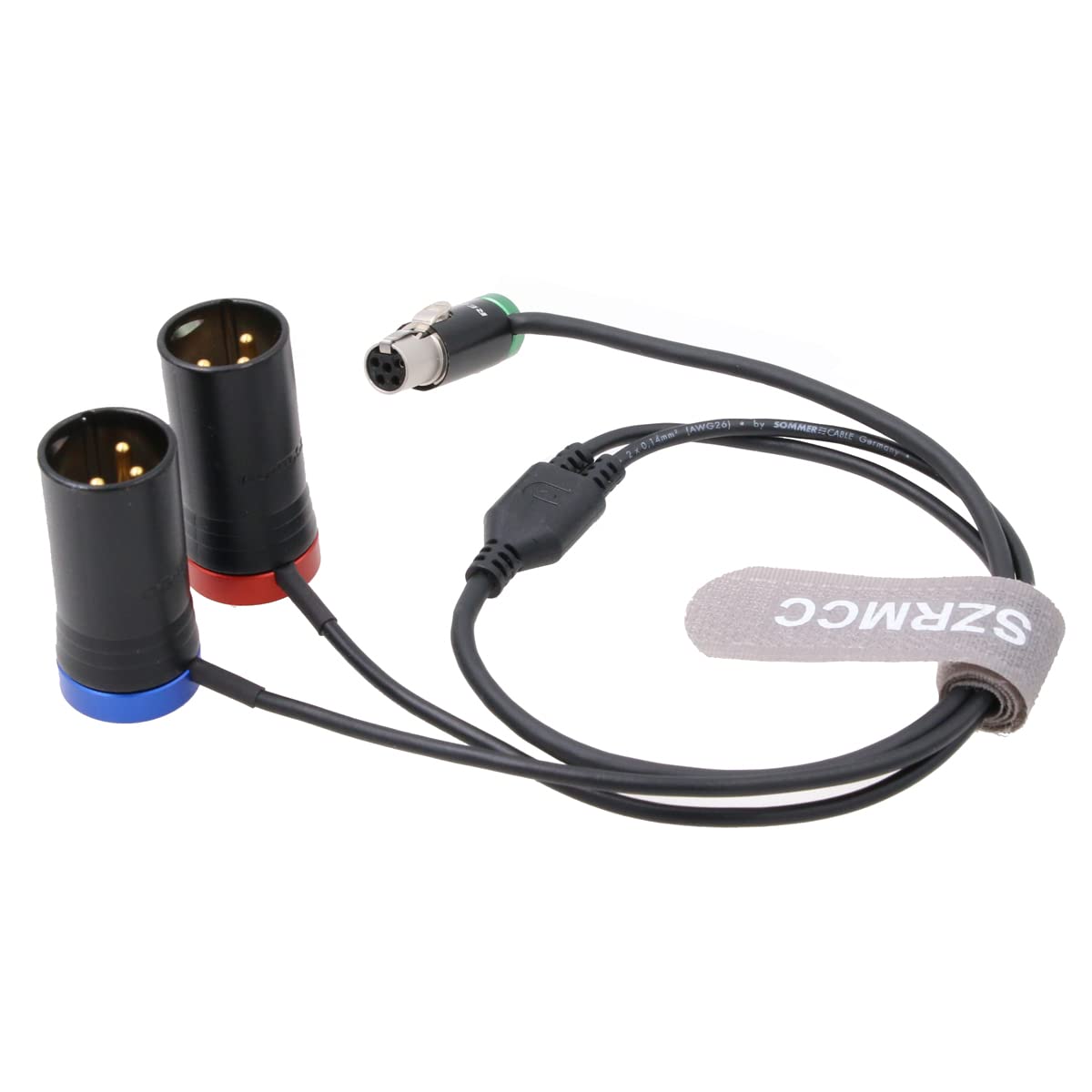 SZRMCC Low-Profile TA5F Mini XLR 5 pin to Dual XLR 3 Pin Audio Cable for Zaxcom QRX Field Mixer recorders Sound Devices 633 664 688 788T