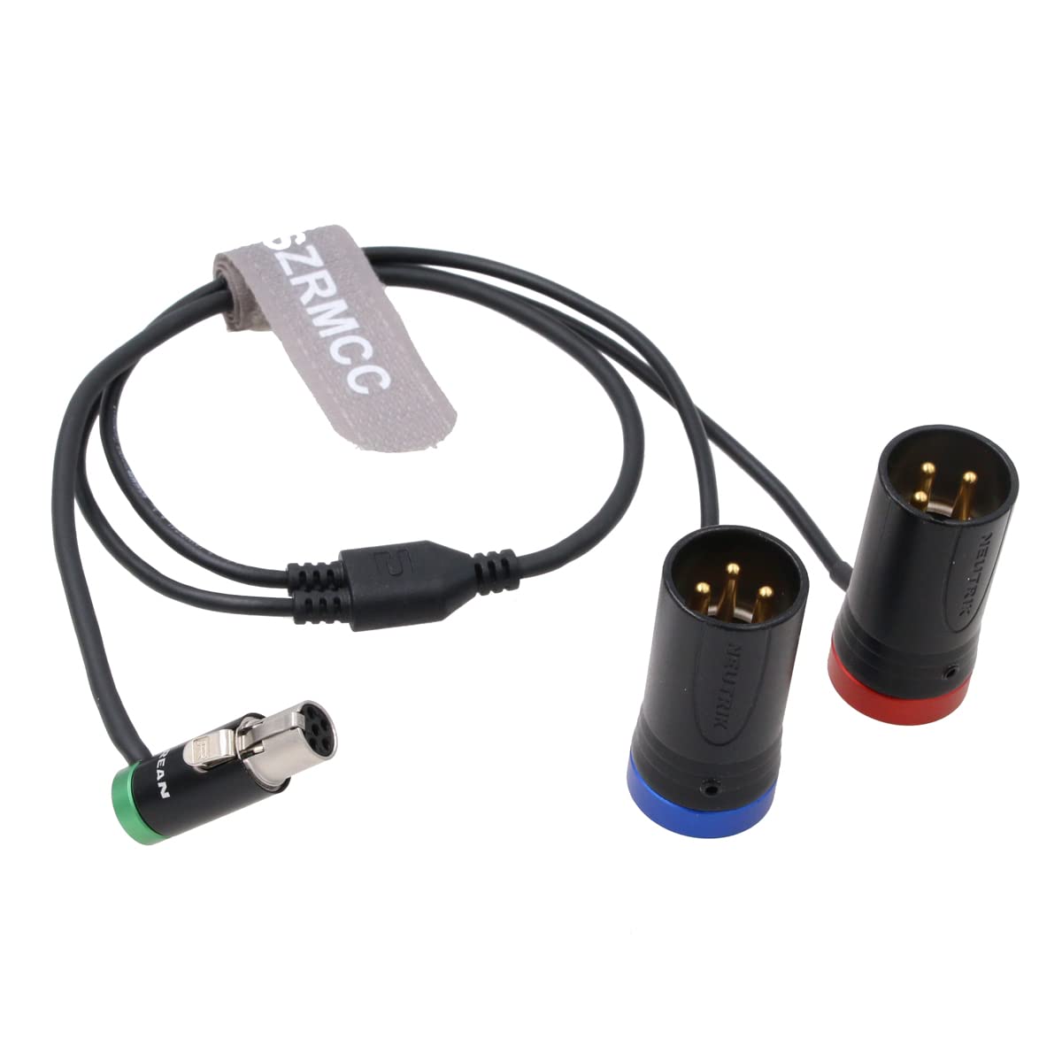 SZRMCC Low-Profile TA5F Mini XLR 5 pin to Dual XLR 3 Pin Audio Cable for Zaxcom QRX Field Mixer recorders Sound Devices 633 664 688 788T