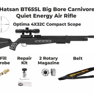 Wearable4U - Hatsan BT 65 SL QE Big Bore Carnivore .30 Cal PCP Air Rifle w/Scope and 100 Paper Targets and 100x .30 Cal Pellets Bundle