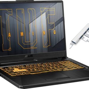 Asus TUF 17.3" 144Hz FHD Gaming Laptop | 11th Generation Core i5-11260H | NVIDIA GeForce RTX 3050 | Backlit Keyboard | Windows 10 | Grey | with USB3.0 HUB Bundled (8GB DDR4 | 512GBSSD | USB3.0 HUB)