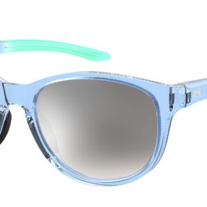 Under Armour Women's UA Breathe Oval Sunglasses, Blue/Milky Green, 57mm, 17mm