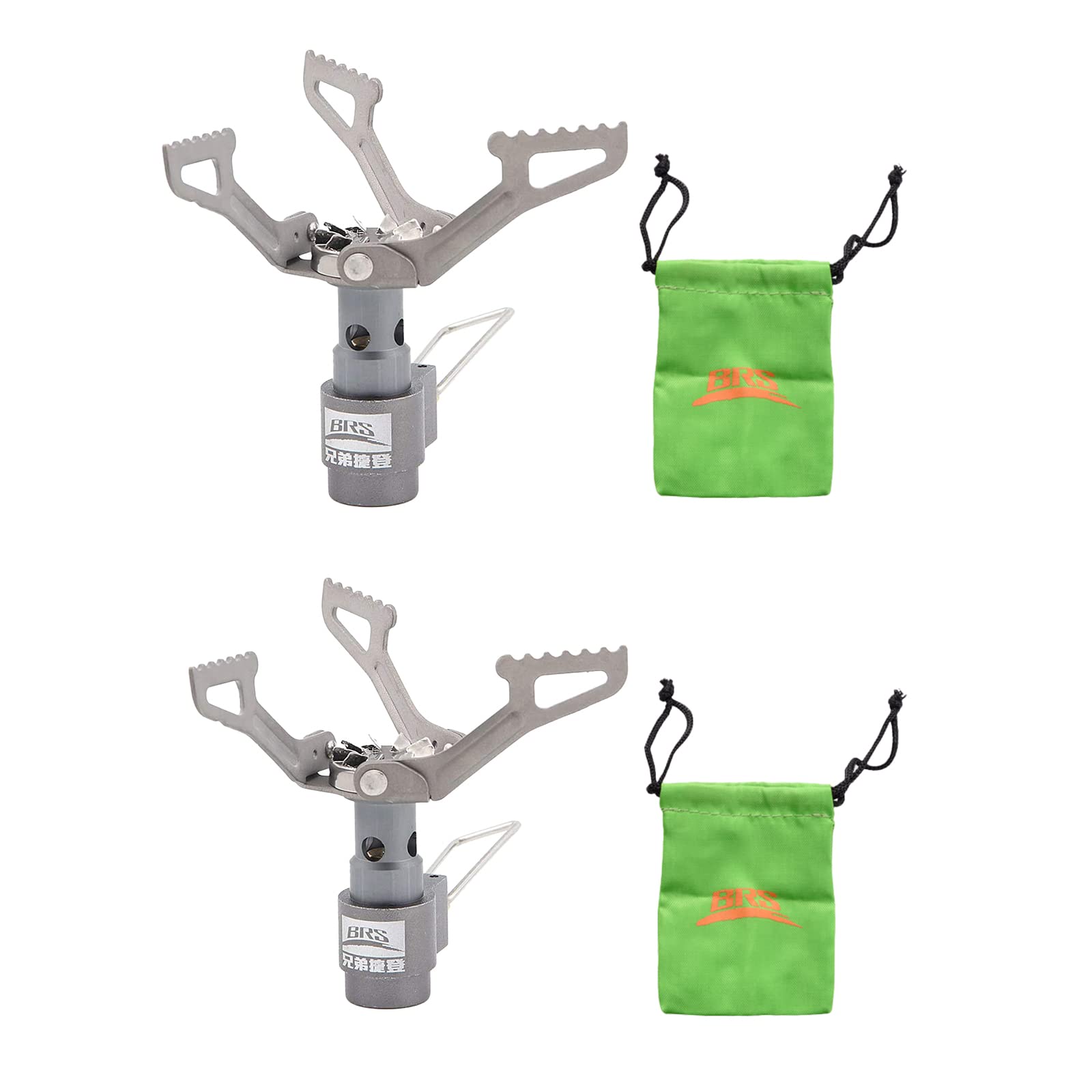 BRS -3000T Backpacking Stove Camping Portable Propane Butane Stove Mini Stove for Outdoor Travel Mountaineering Cooking (2pcs)