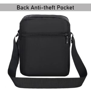 Small Men's Waterproof Messenger Bag - Ideal Crossbody Sling Purse Handbag for Work - Casual Black Shoulder Bag