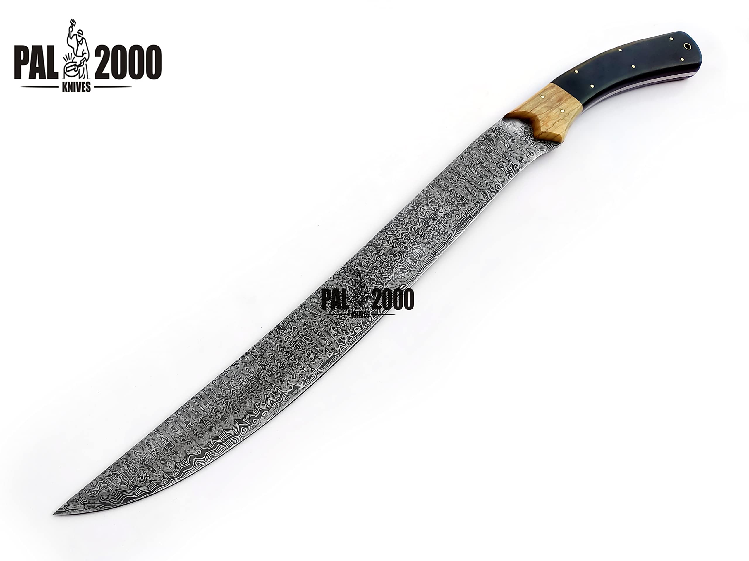 DAM-9985 Full Tang Custom Handmade Damascus Steel 25 Inch Knife Micarta Handle with Sheath