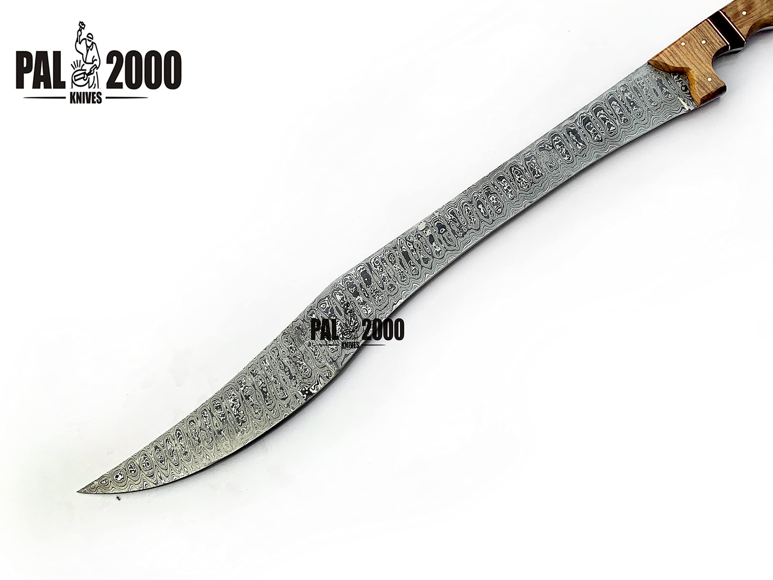 HSK-9984 Custom Handmade Spring Damascus Sword with Sheath - Viking Sword Hunting Full tang longsword for men