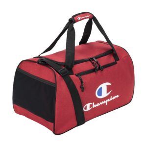 Champion Logo Duffel Bag, Scarlet Heather, One-Size