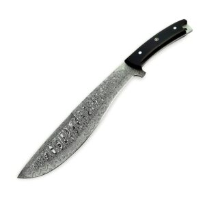 pal 2000 knives kni-9982 handmade damascus steel hunting knife with sheath