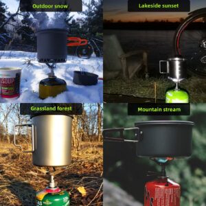 BRS -3000T Backpacking Stove Camping Portable Propane Butane Stove Mini Stove for Outdoor Travel Mountaineering Cooking (2pcs)