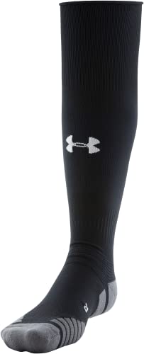 Under Armour Adult Soccer Over-The-Calf Socks, 1-Pair, Black/Graphite/White, Medium