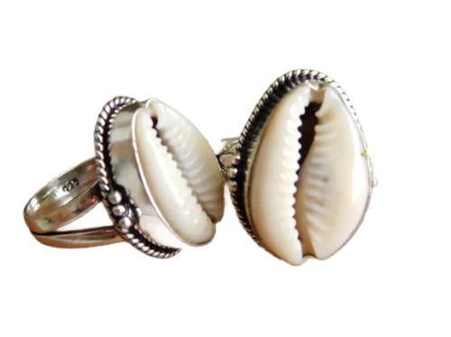 Natural Cowrie shell ring, Beach Shell Ring Shell Ring For Women, Summer Ring gypsy ethnic boho style shell handmade jewelry, codi ring for friend, (6)