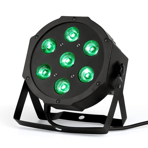 LED Par Light Stage Lights 7x12W Uplights with Strict Testing 4in1 RGBW LED Par Lights Sound Activated DMX512 Control Bright DJ Par Light for Stage Party Club Disco Wedding Events