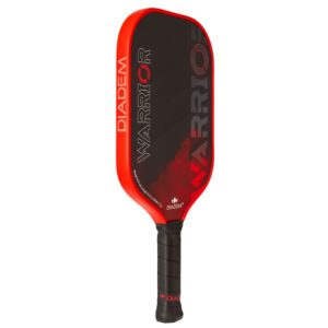 Diadem Warrior Pickleball Paddle | 3X L-Core Hybrid Nomex Polymer Honeycomb Core, Grit Paint Surface for Spin, Control and Power | Indoor/Outdoor | USAPA Approved (Red)